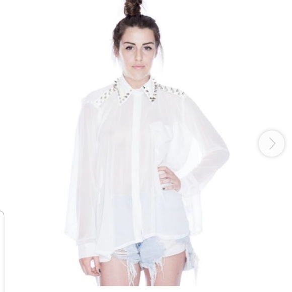 Unif sheer spiked shirt - Picture 1 of 7